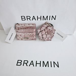 NWT Brahmin PINK ICING Cheryl Card & Magnolia FOB Purse Charm